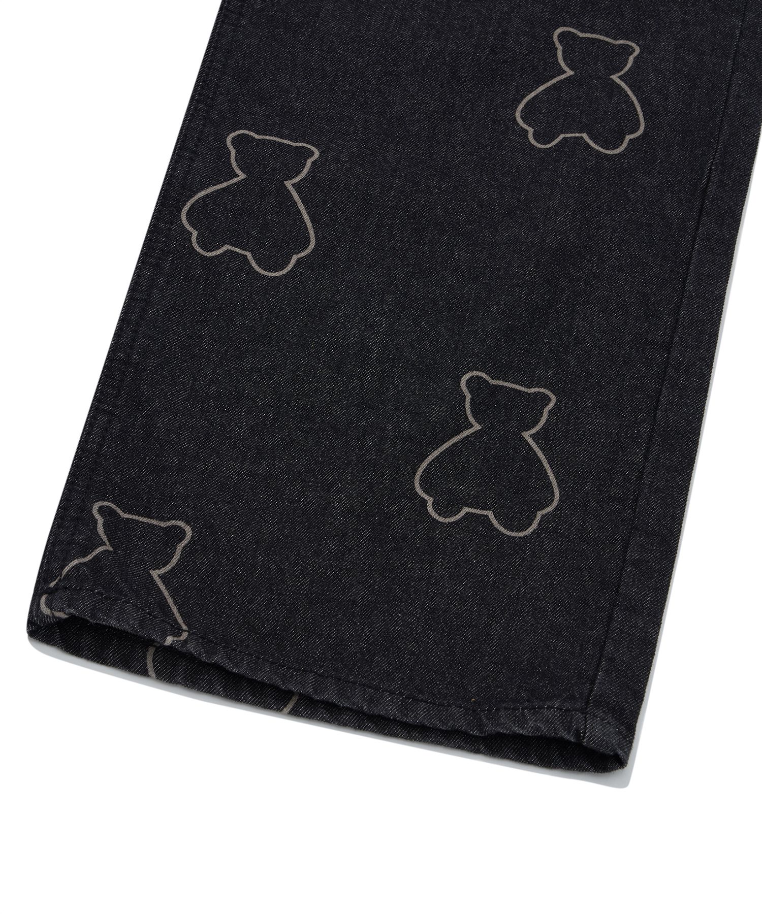 MUSINSA | AQO STUDIO SPACE AQO BEAR PATTERN DENIM PANTS BLUE