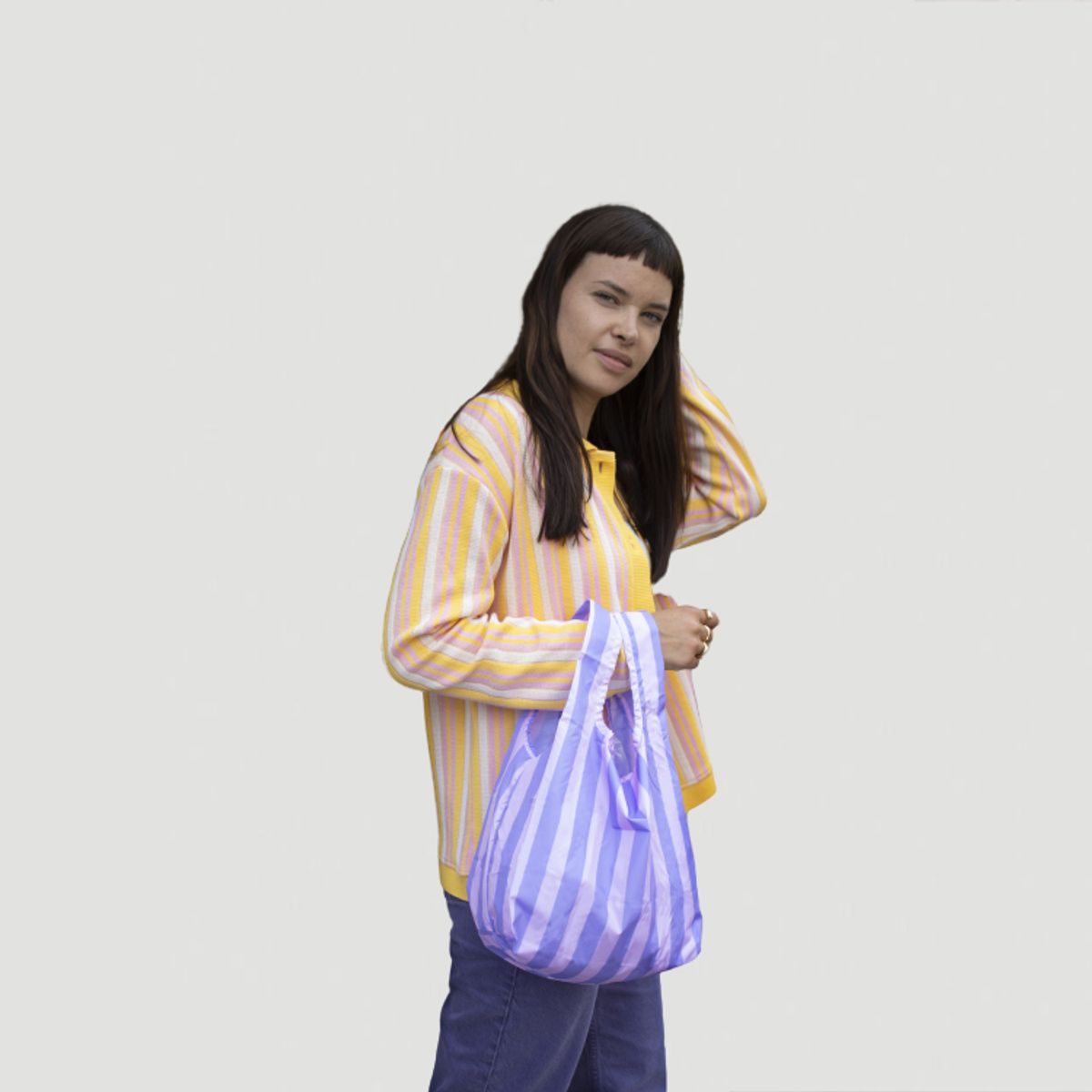카인드백 런던(KIND BAG LONDON) 퍼플스트라이프 리유저블 미니