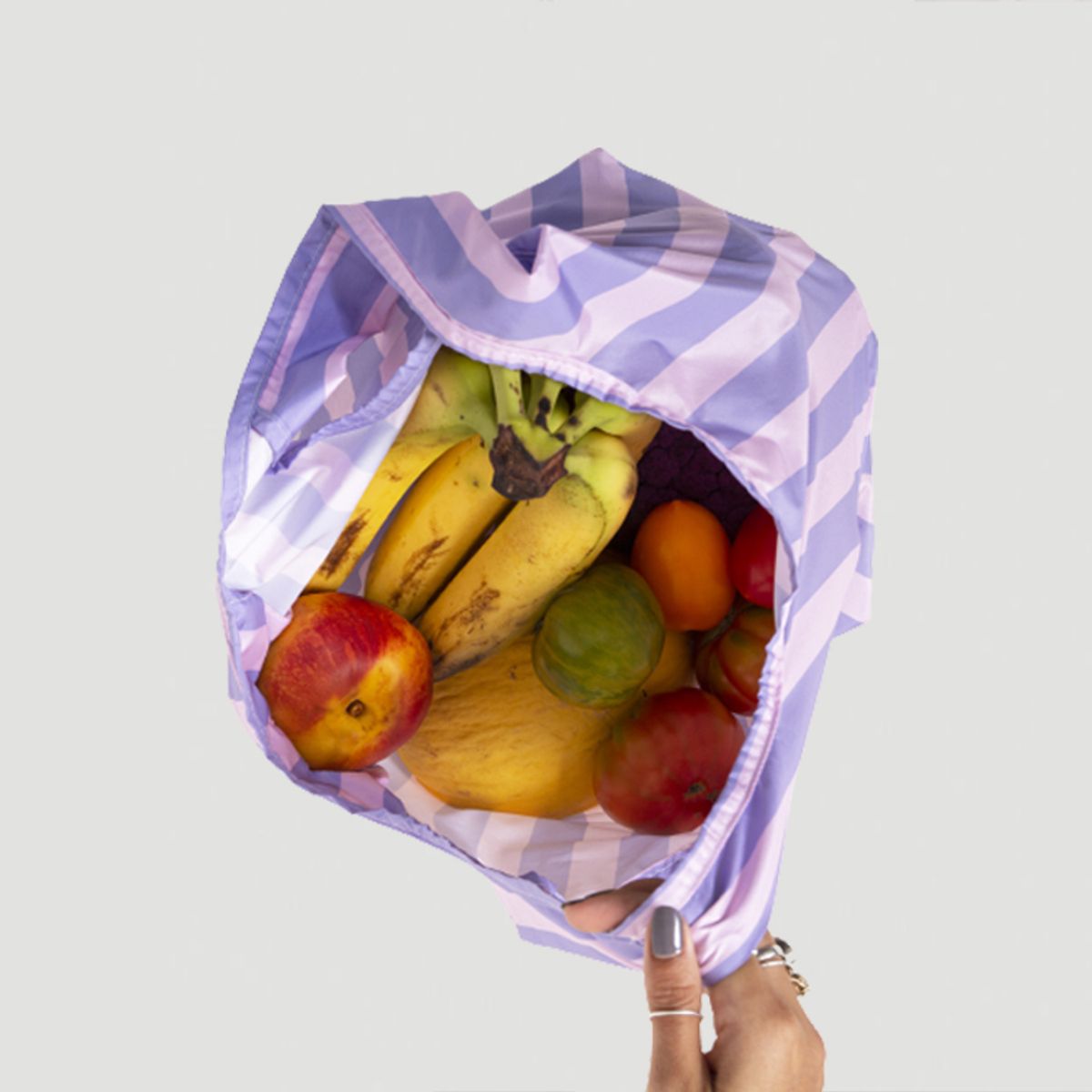 카인드백 런던(KIND BAG LONDON) 퍼플스트라이프 리유저블 미니