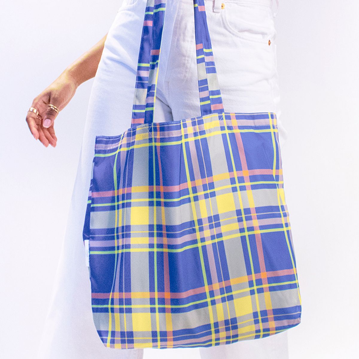 카인드백 런던(KIND BAG LONDON) 마드라스 체크 토트백