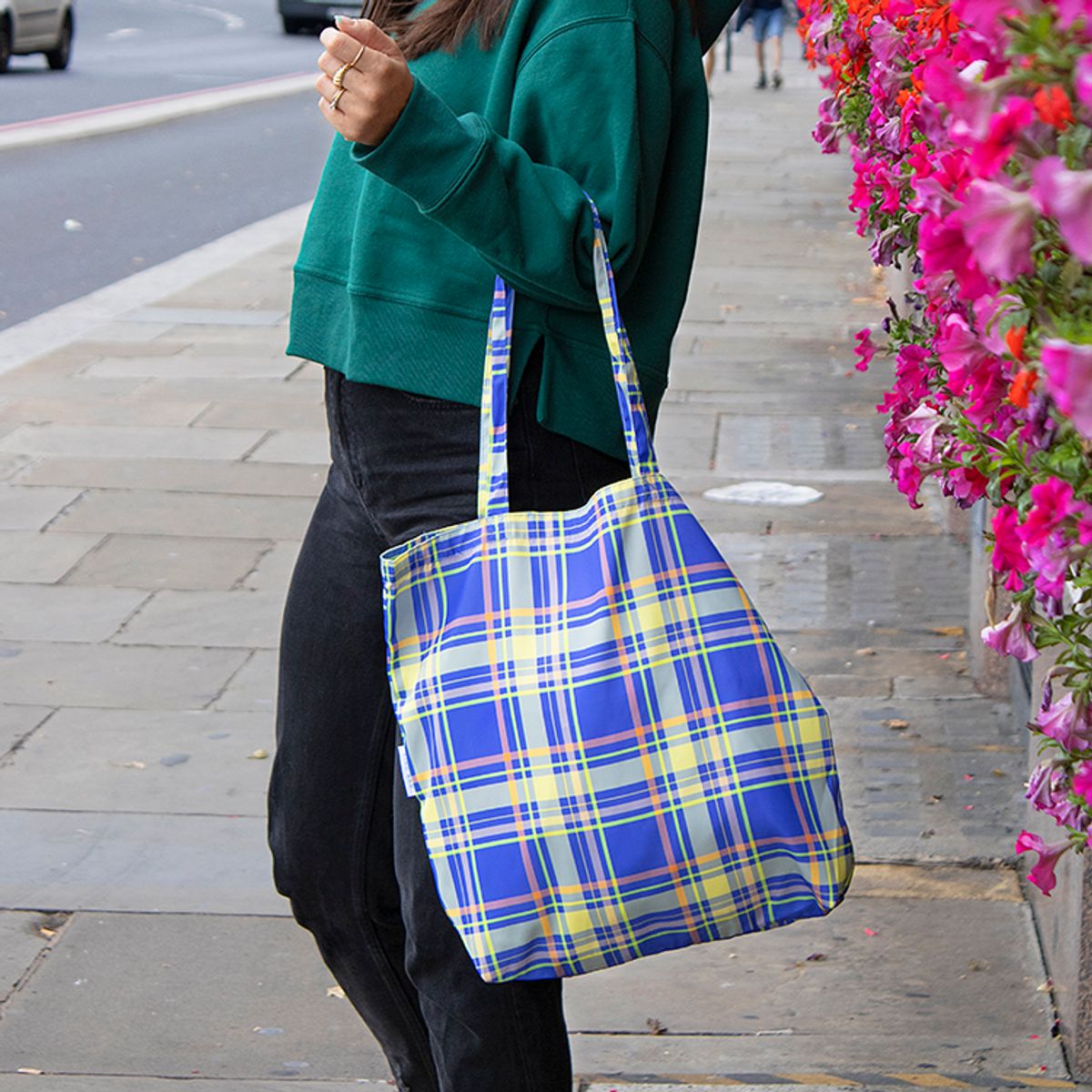 카인드백 런던(KIND BAG LONDON) 마드라스 체크 토트백