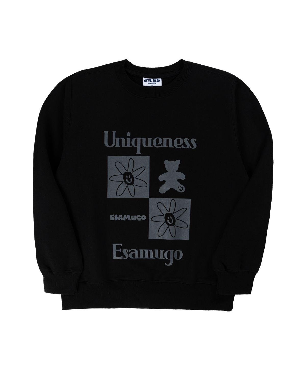 23.65(23.65) CHECK BEAR SWEAT SHIRT BLACK
