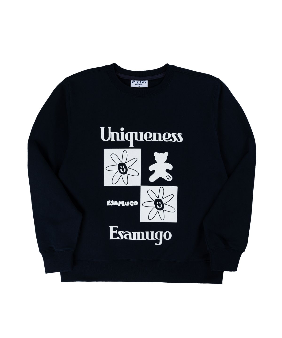 23.65(23.65) CHECK BEAR SWEAT SHIRT NAVY
