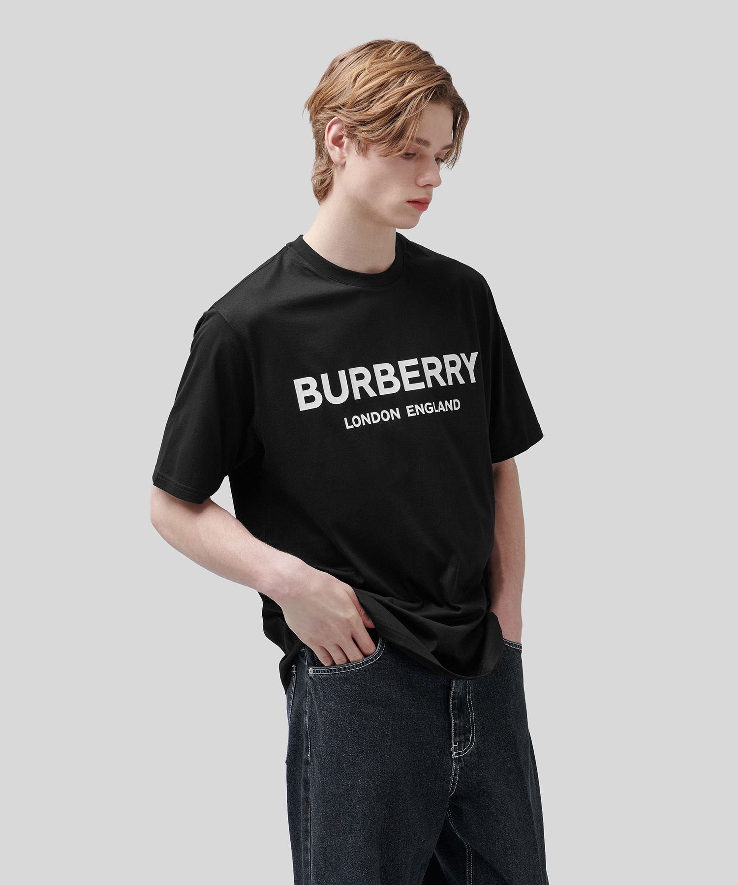 MUSINSA | BURBERRY Men's Logo Print Cotton Short Sleeve T-Shirt