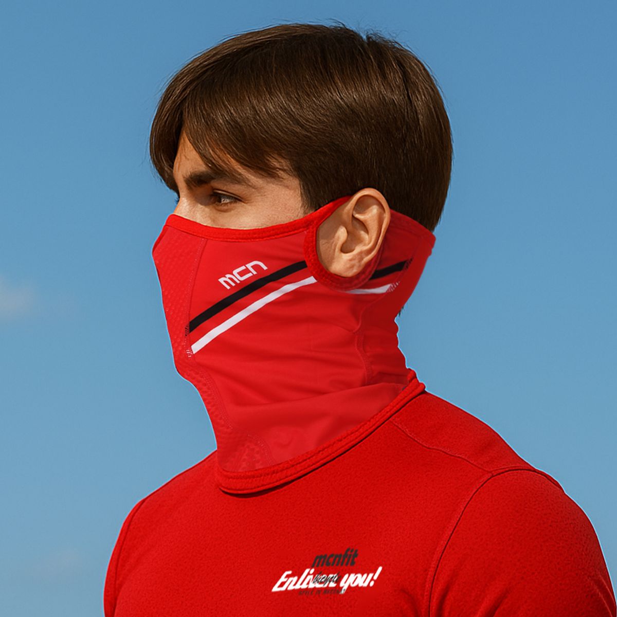 엠씨엔스포츠(MCNSPORTS) SR-1 라인 레드 쿨 메쉬 마스크