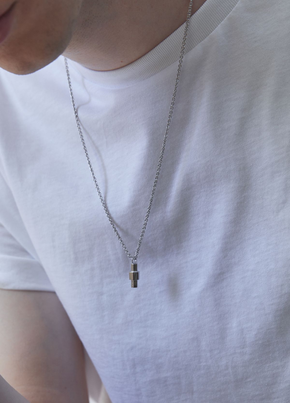 에이지47(AG47) [silver925] stick necklace hexagon  heigh