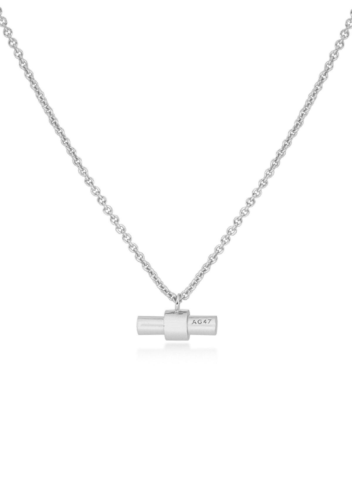 에이지47(AG47) [silver925] stick necklace circle  width