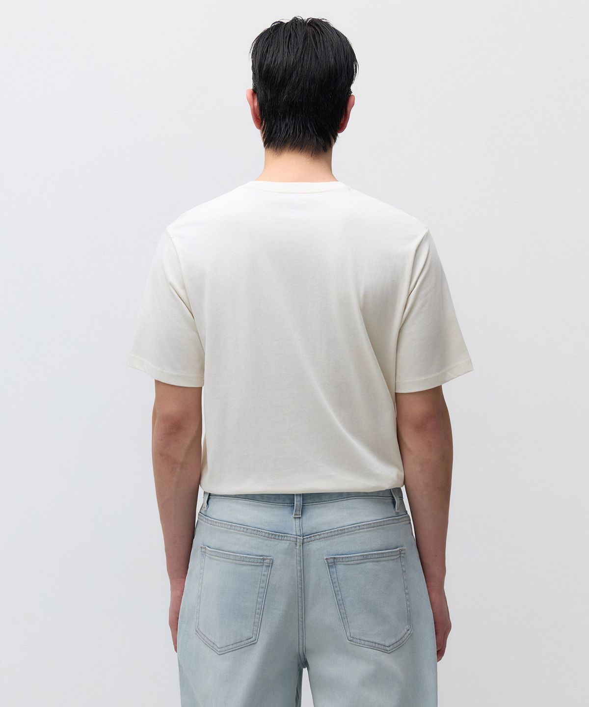 무신사 스탠다드(MUSINSA STANDARD) [쿨탠다드] 베이식 크루 넥 티셔츠 [크림]