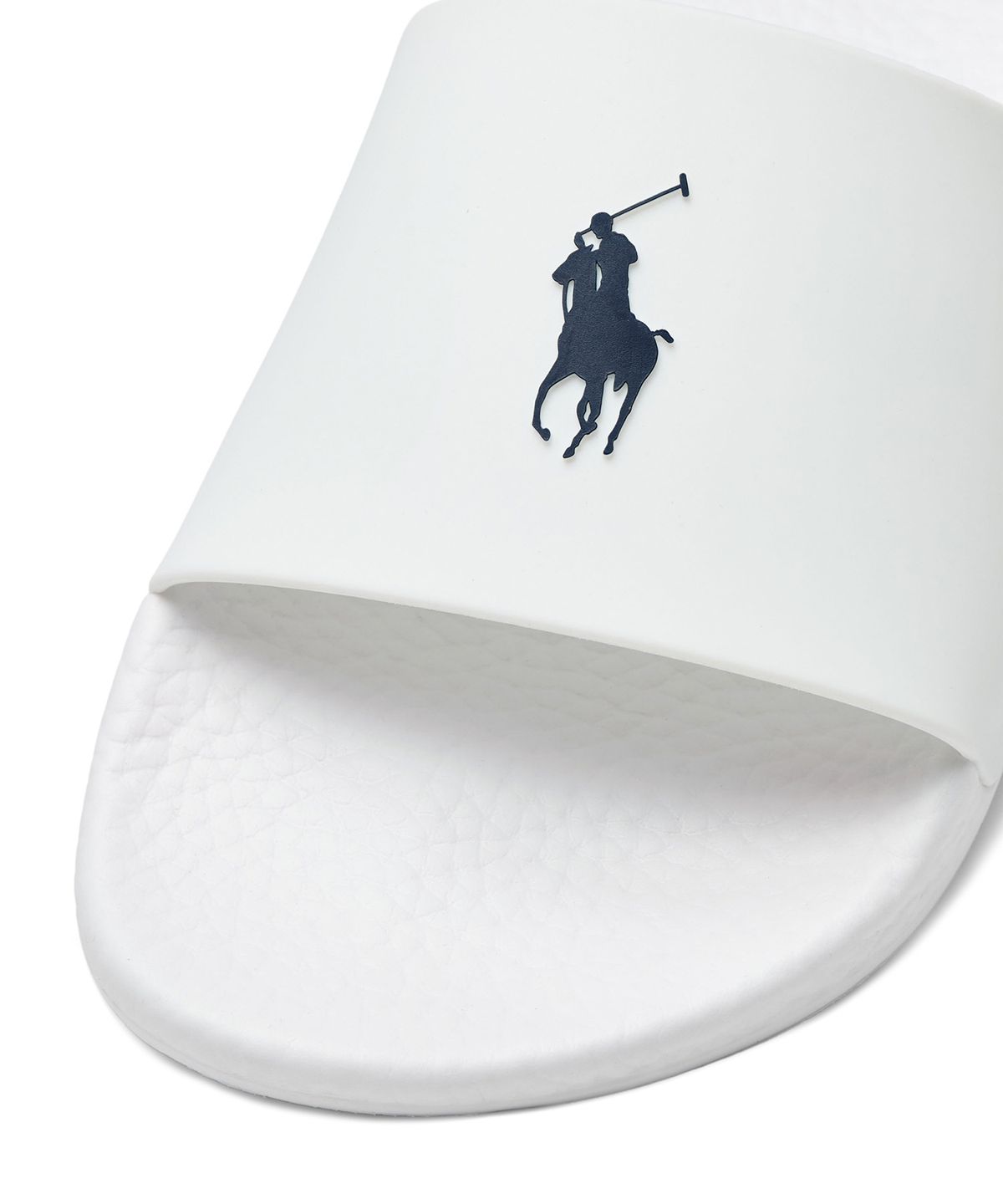 폴로 랄프 로렌(POLO RALPH LAUREN) 시그니처 포니 슬라이드 샌들 - 화이트
