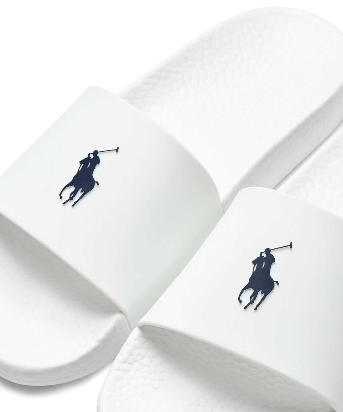 폴로 랄프 로렌(POLO RALPH LAUREN) 시그니처 포니 슬라이드 샌들 - 화이트