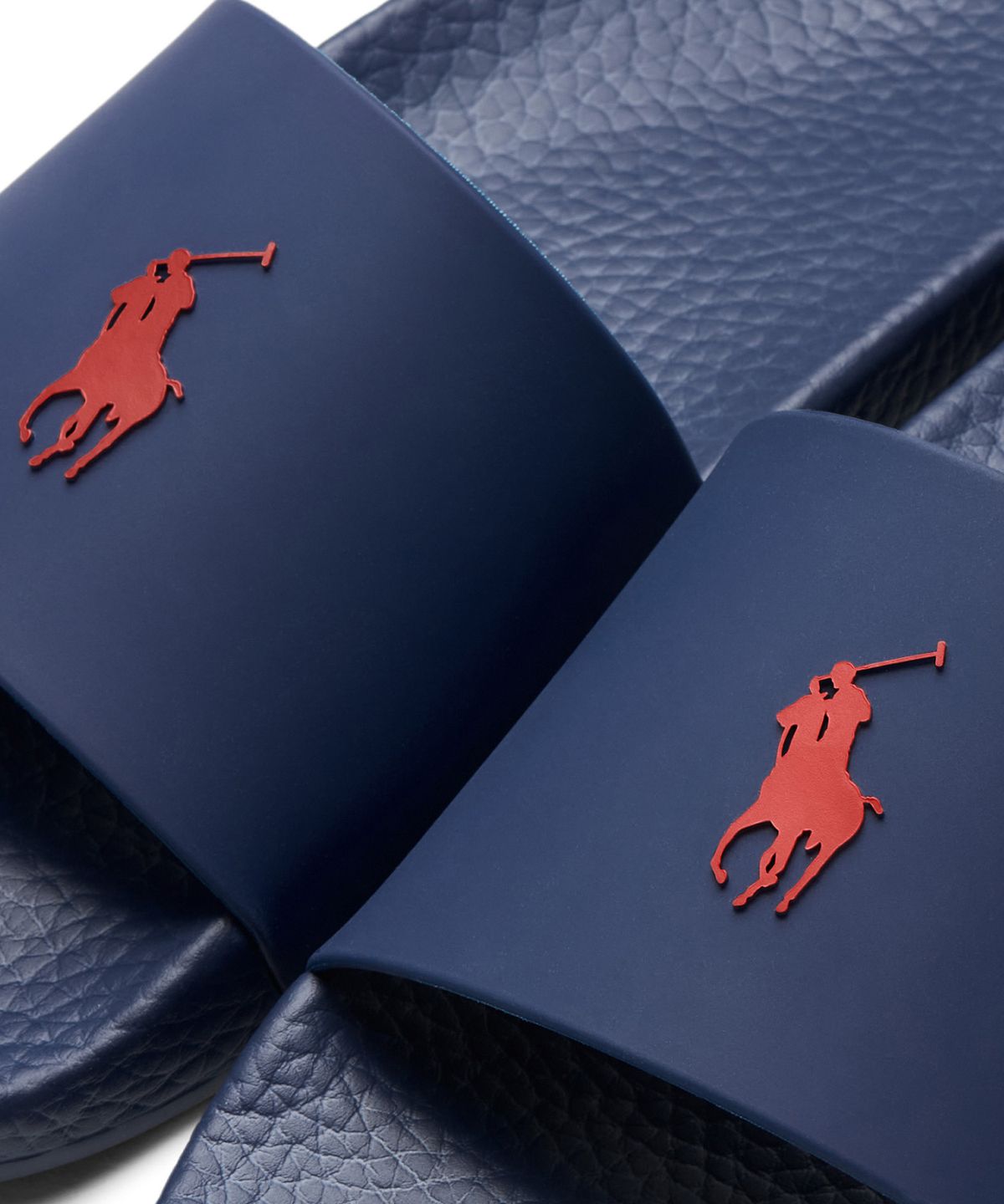 폴로 랄프 로렌(POLO RALPH LAUREN) 시그니처 포니 슬라이드 샌들 - 블루