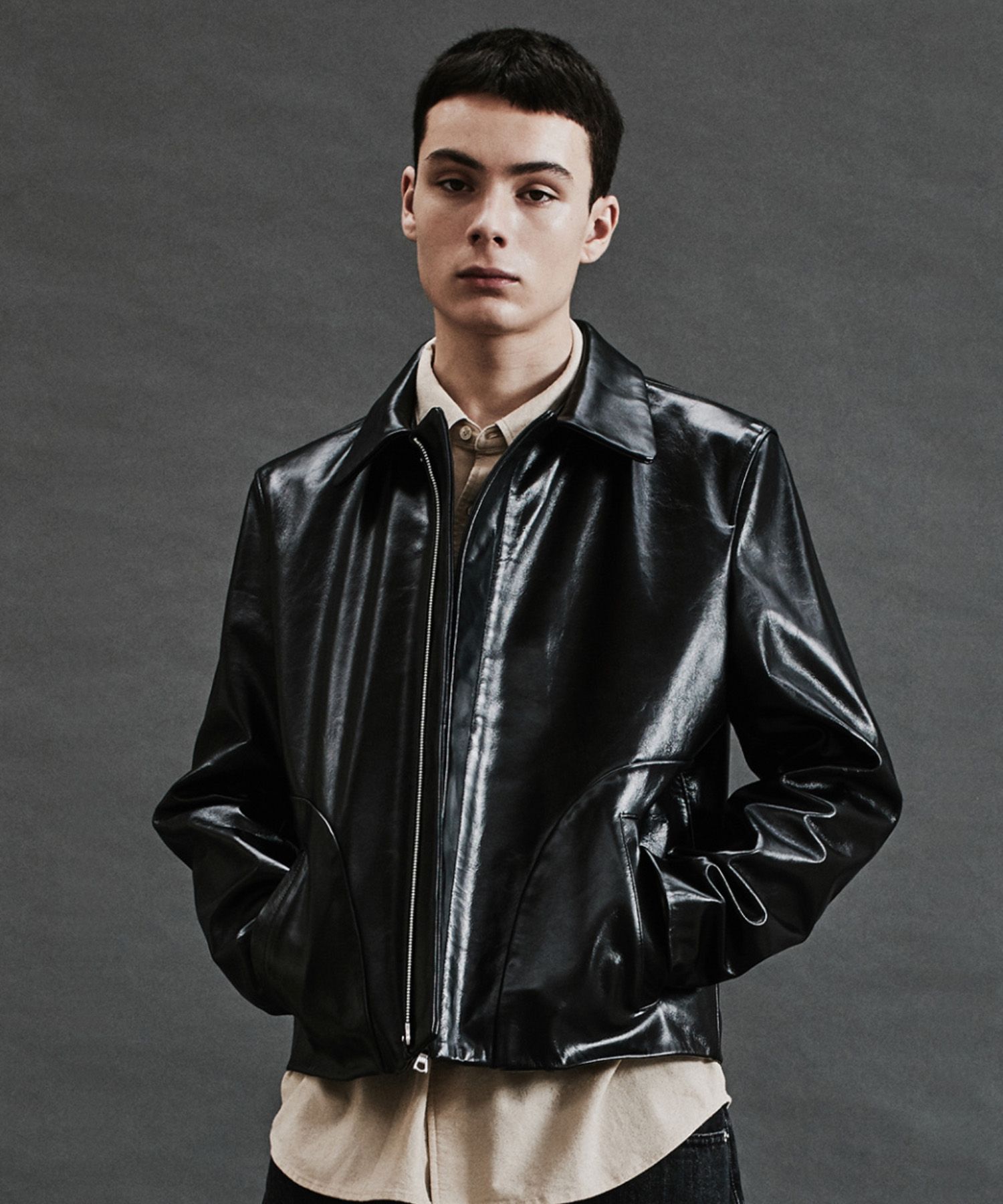 minedenim horce leather single jacket Women 