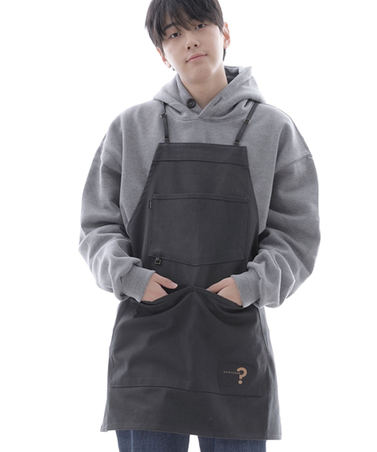 세인트크루(SAINTCREW) 내추럴 스트랩 펜타곤 에이프런 NSP-1302 차콜