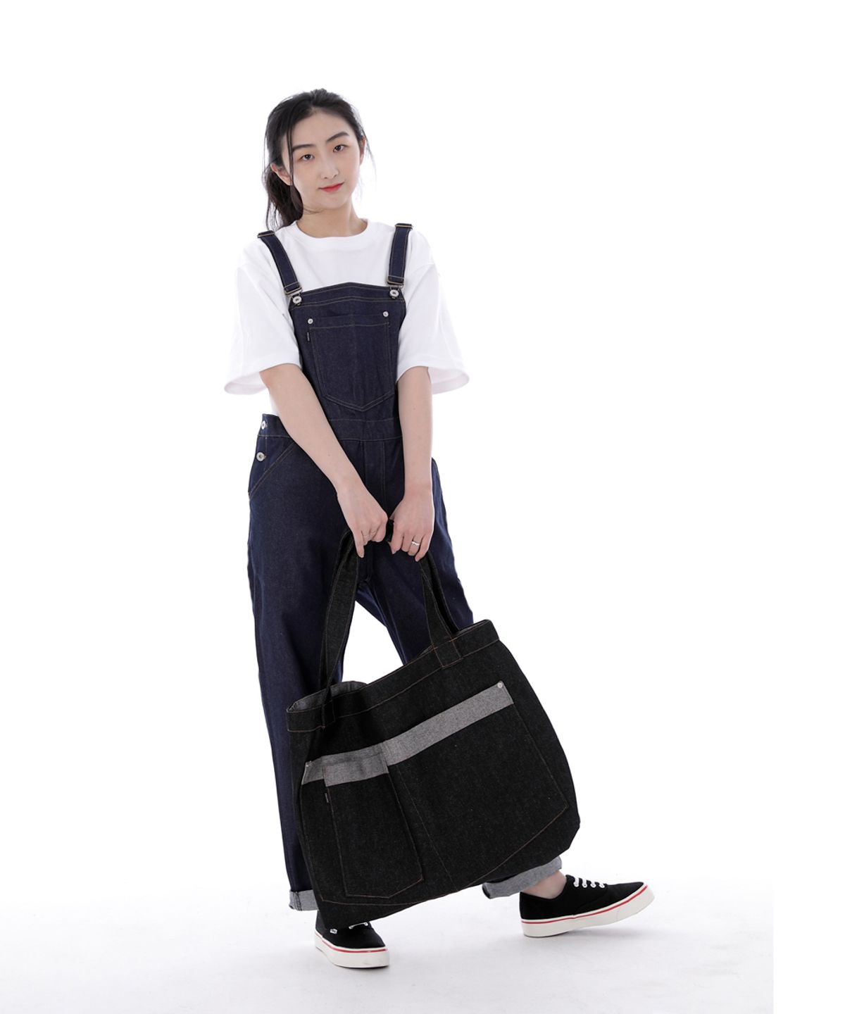 세인트크루(SAINTCREW) 워커앤빌더 메가빅 데님숄더백 WBM-109 블랙 BRS