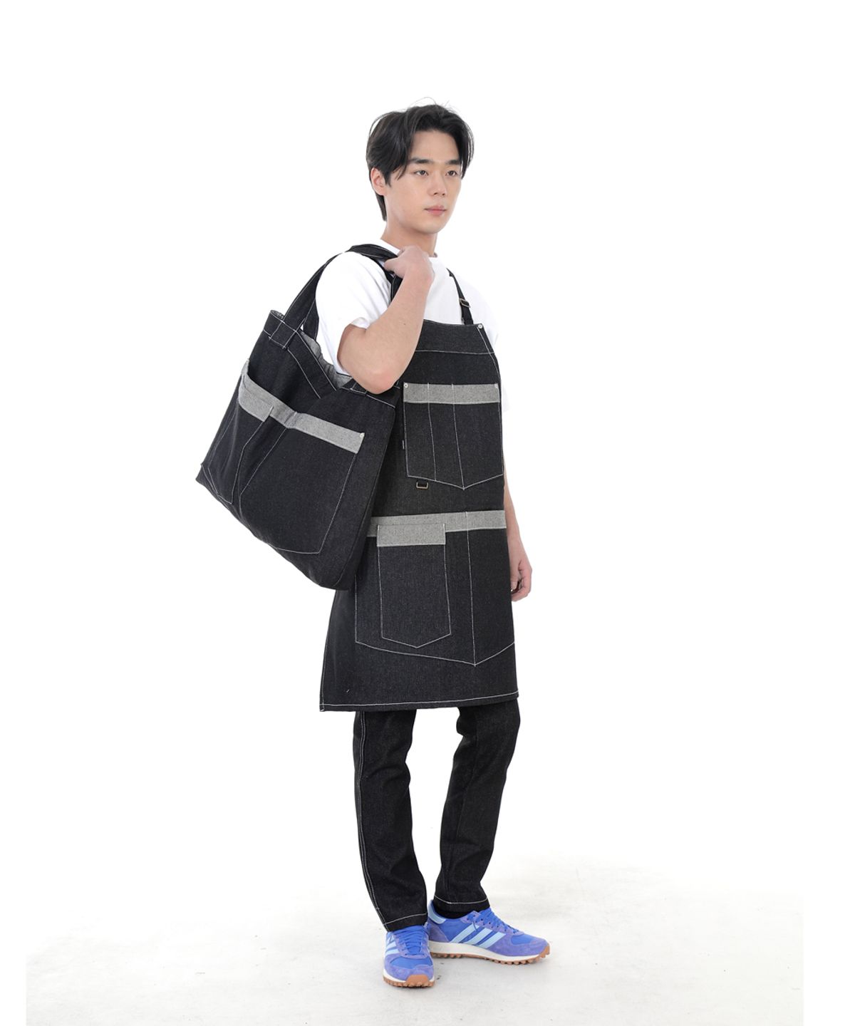 세인트크루(SAINTCREW) 워커앤빌더 메가빅 데님숄더백 WBM-109 블랙 WHS