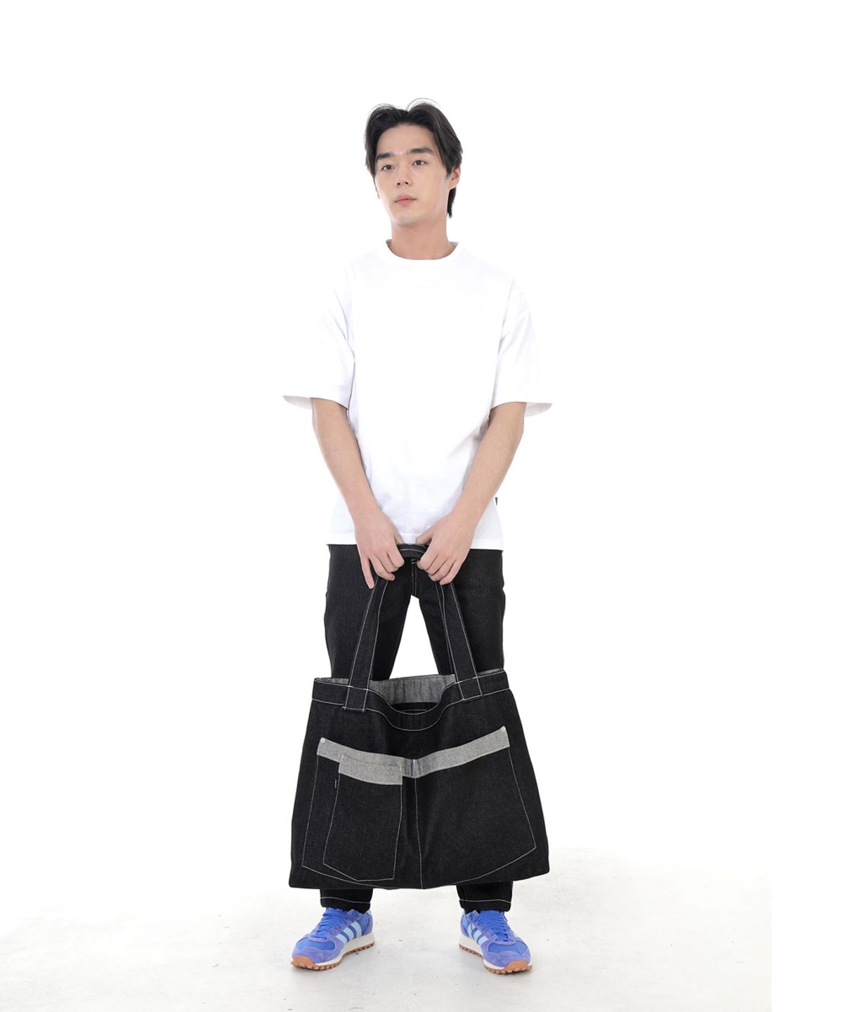 세인트크루(SAINTCREW) 워커앤빌더 메가빅 데님숄더백 WBM-109 블랙 WHS