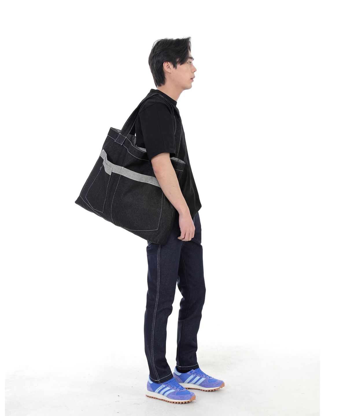 세인트크루(SAINTCREW) 워커앤빌더 메가빅 데님숄더백 WBM-109 블랙 WHS
