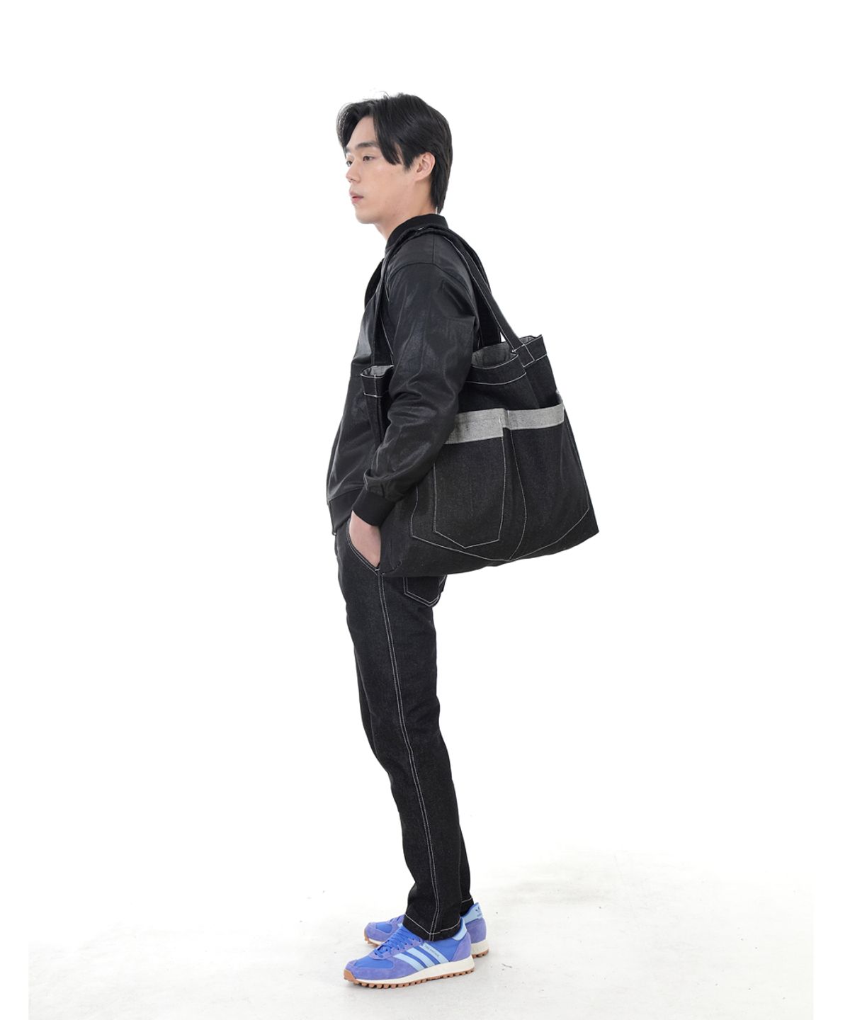 세인트크루(SAINTCREW) 워커앤빌더 메가빅 데님숄더백 WBM-109 블랙 WHS