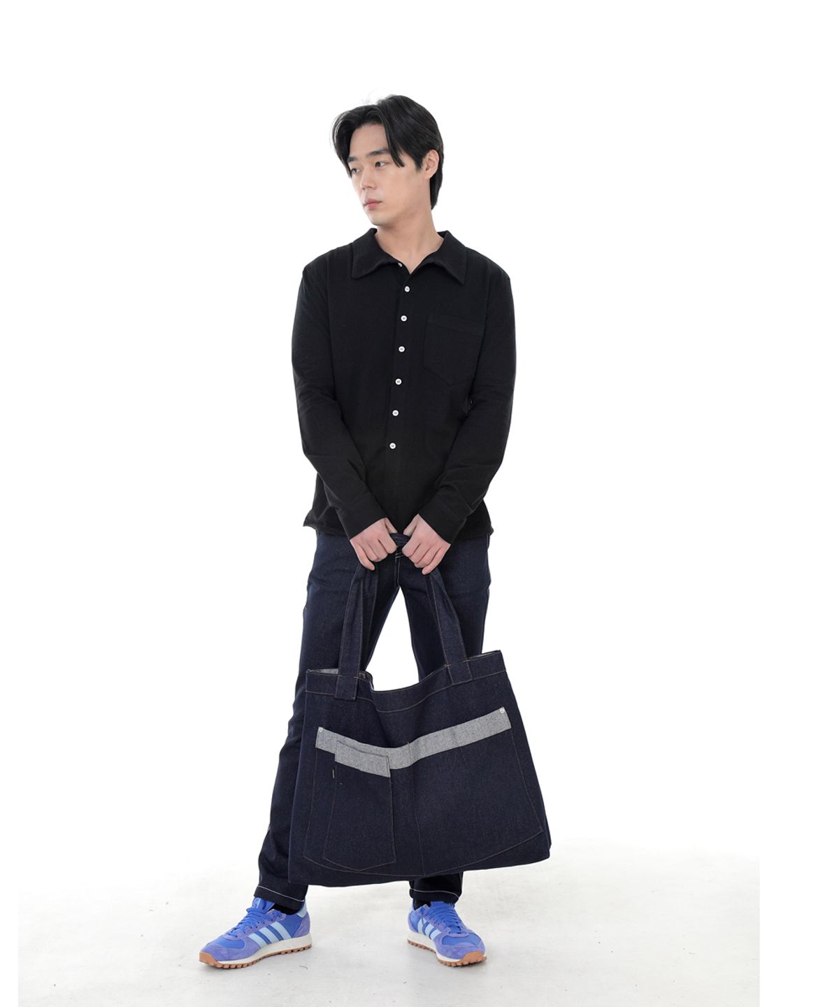 세인트크루(SAINTCREW) 워커앤빌더 메가빅 데님숄더백 WBM-109 인디고 BRS