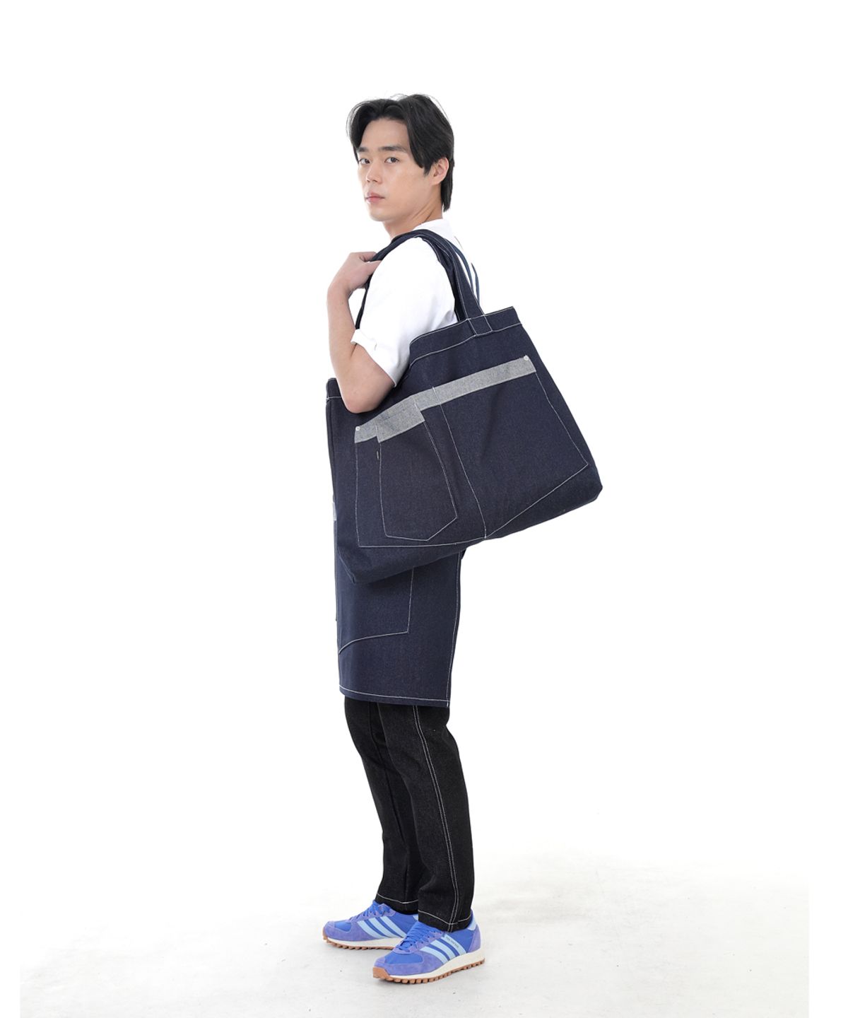 세인트크루(SAINTCREW) 워커앤빌더 메가빅 데님숄더백 WBM-109 인디고 WHS