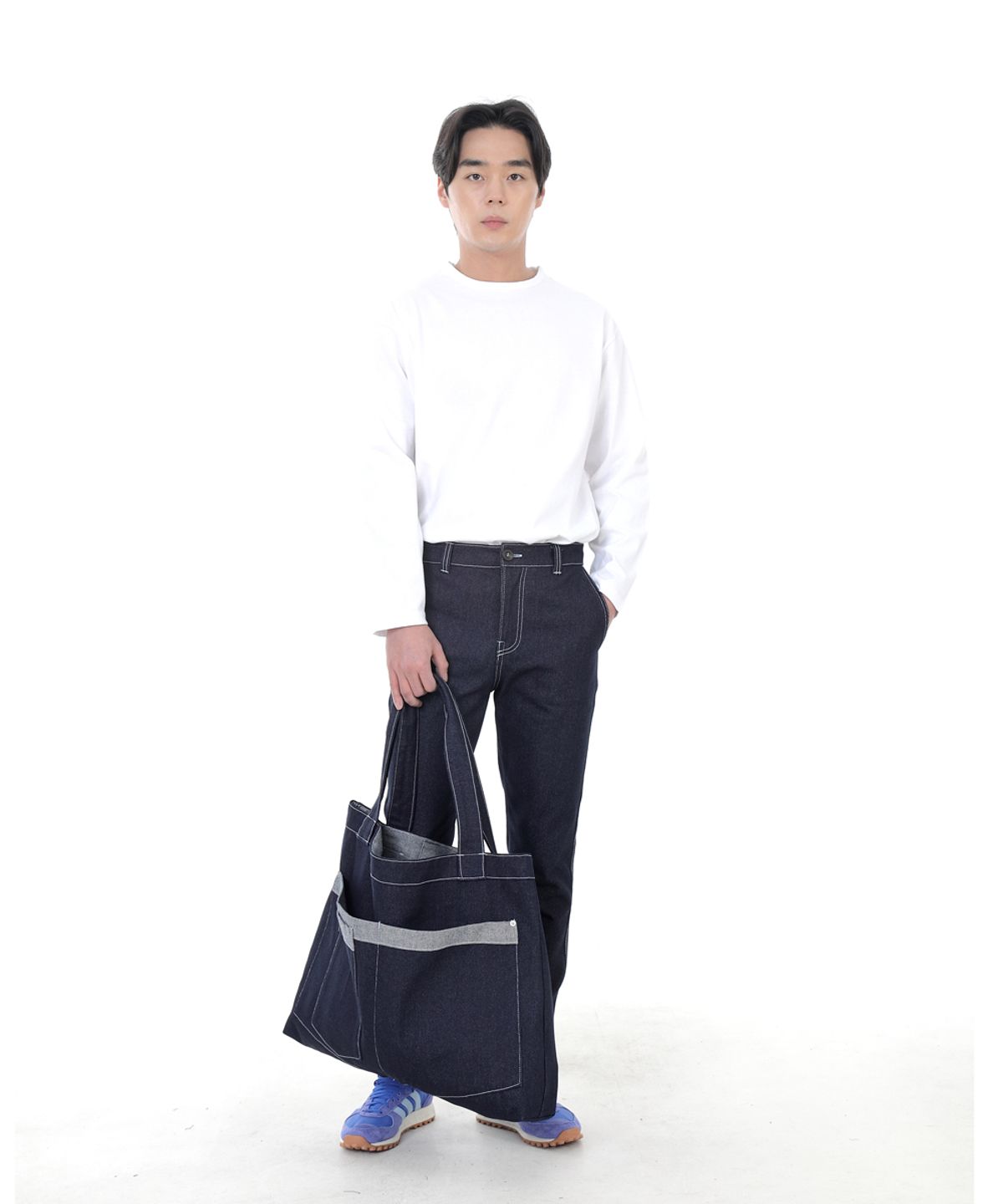 세인트크루(SAINTCREW) 워커앤빌더 메가빅 데님숄더백 WBM-109 인디고 WHS