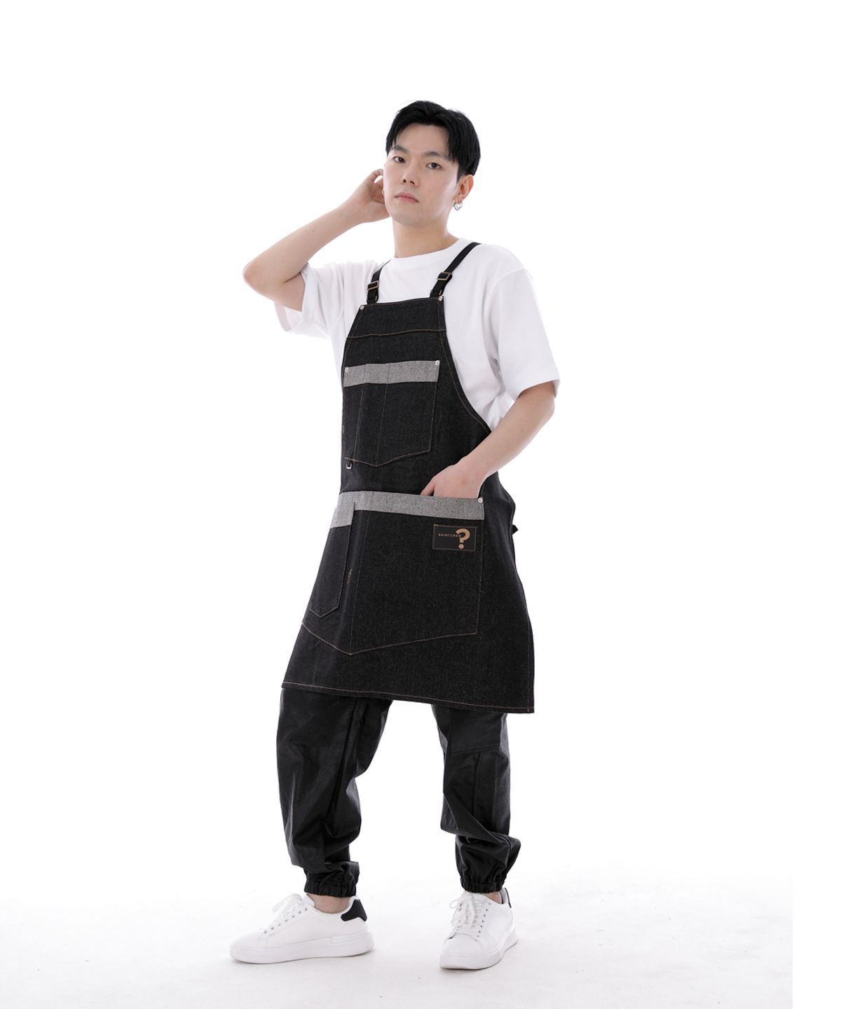 세인트크루(SAINTCREW) 워커앤빌더 데님 에이프런 WNB-1301 블랙 BRS
