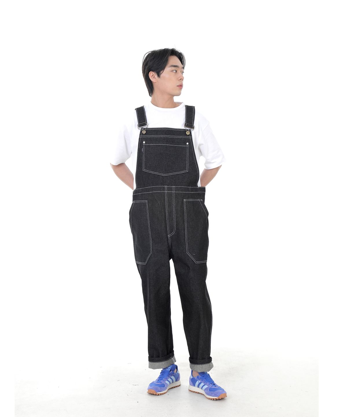 세인트크루(SAINTCREW) 워커앤빌더 퍼티그 데님오버롤 WNB-605 블랙 WHS