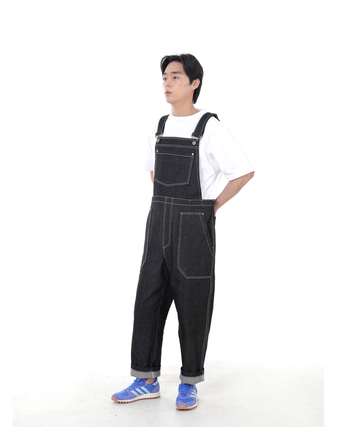 세인트크루(SAINTCREW) 워커앤빌더 퍼티그 데님오버롤 WNB-605 블랙 WHS