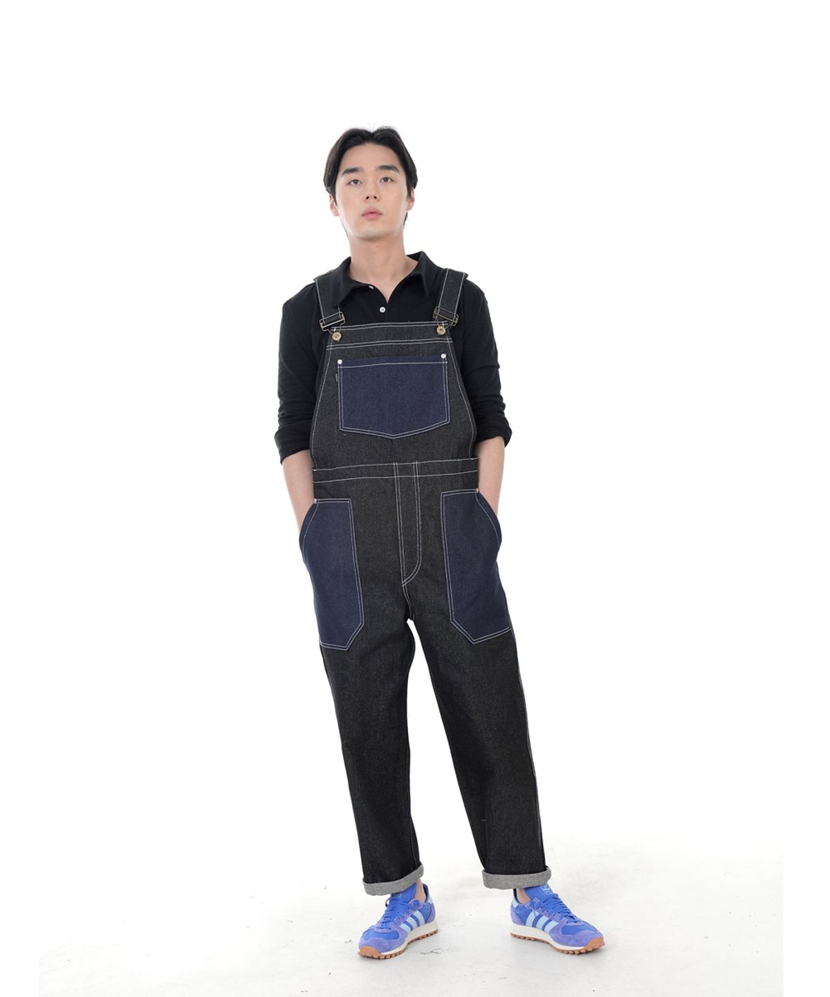 세인트크루(SAINTCREW) 워커앤빌더 퍼티그 데님오버롤 WNB-605 믹스블랙 WHS