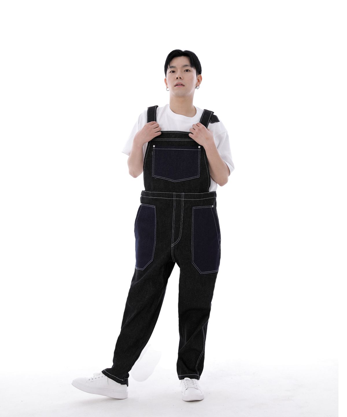세인트크루(SAINTCREW) 워커앤빌더 퍼티그 데님오버롤 WNB-605 믹스블랙 WHS