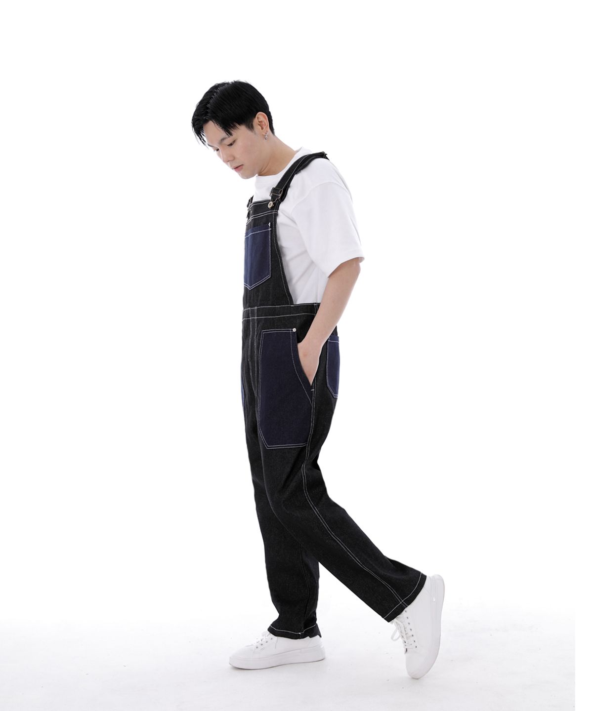 세인트크루(SAINTCREW) 워커앤빌더 퍼티그 데님오버롤 WNB-605 믹스블랙 WHS