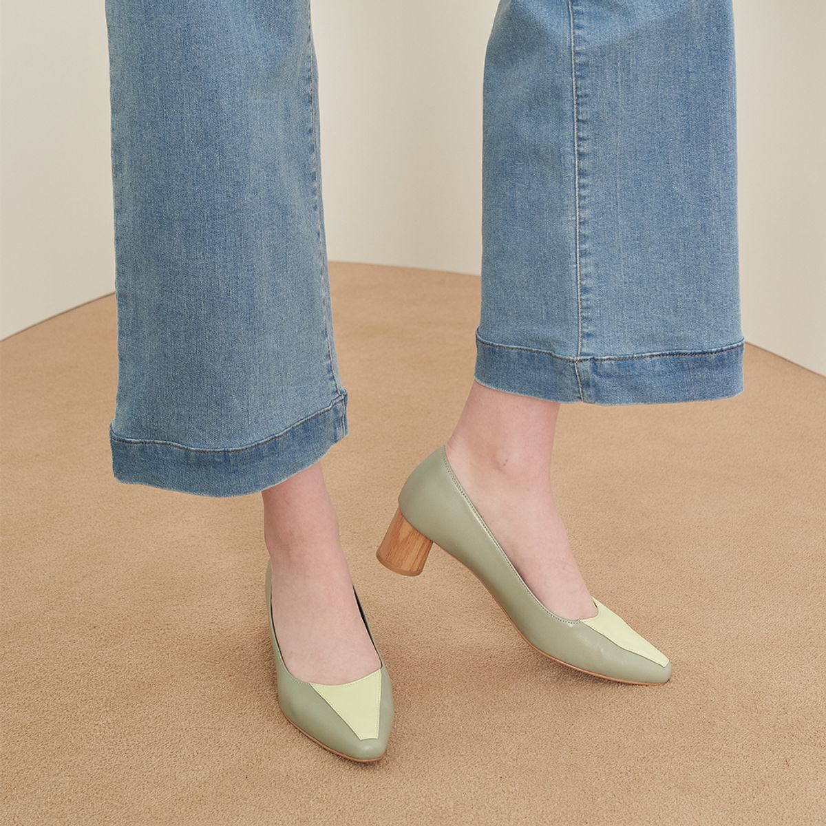 케리제이드(KERRIJADE) Cutting Pumps_Mint
