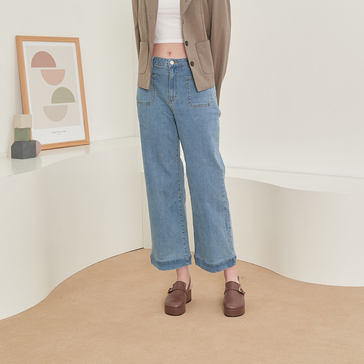 케리제이드(KERRIJADE) Turtle Slingback B_Brown