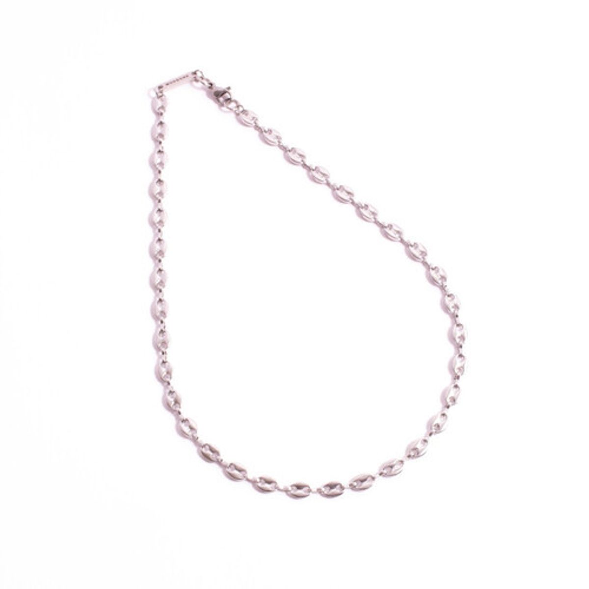 모드곤(MODGONE) 실버톤 빈체인 심플 목걸이 Silver-tone Bean Chains Simple necklace