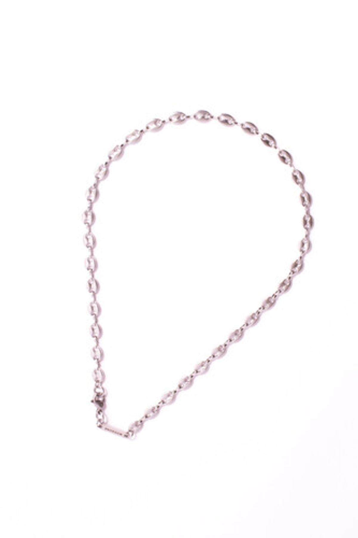 모드곤(MODGONE) 실버톤 빈체인 심플 목걸이 Silver-tone Bean Chains Simple necklace