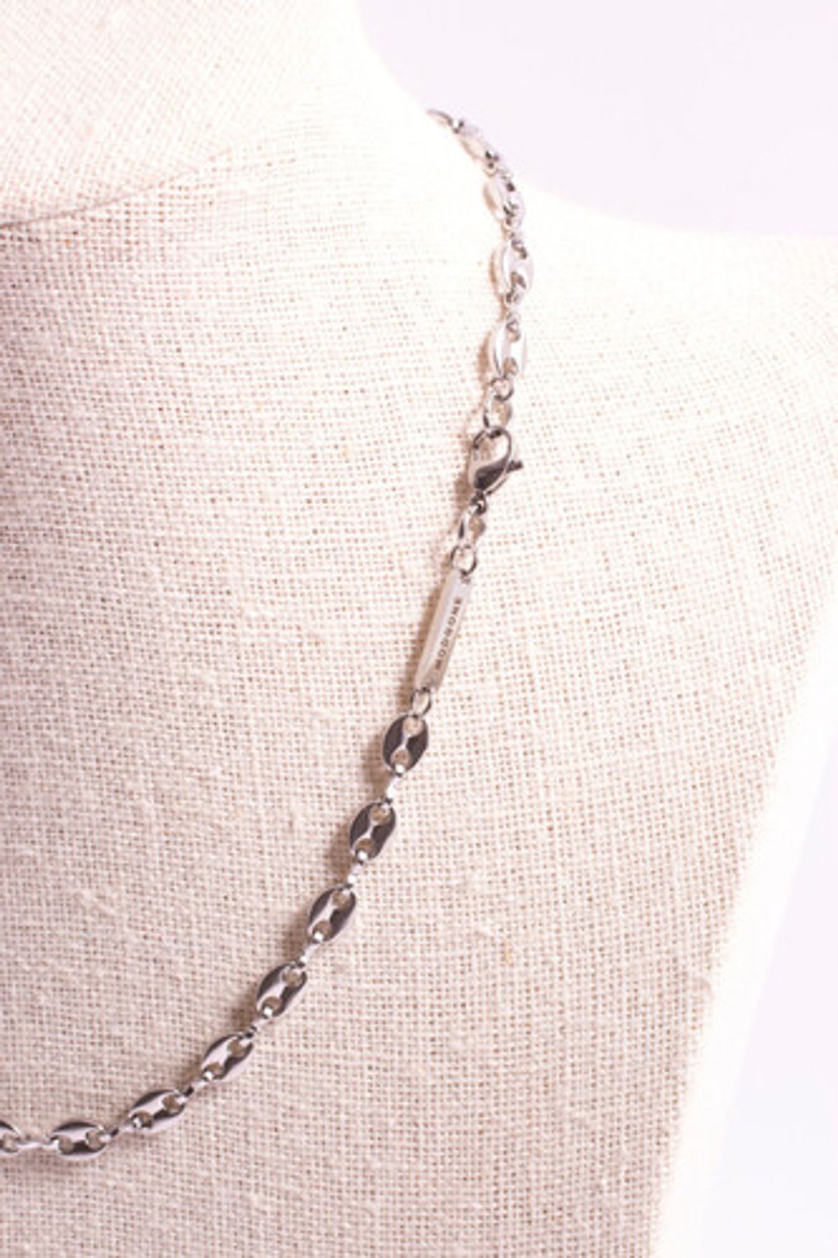 모드곤(MODGONE) 실버톤 빈체인 심플 목걸이 Silver-tone Bean Chains Simple necklace