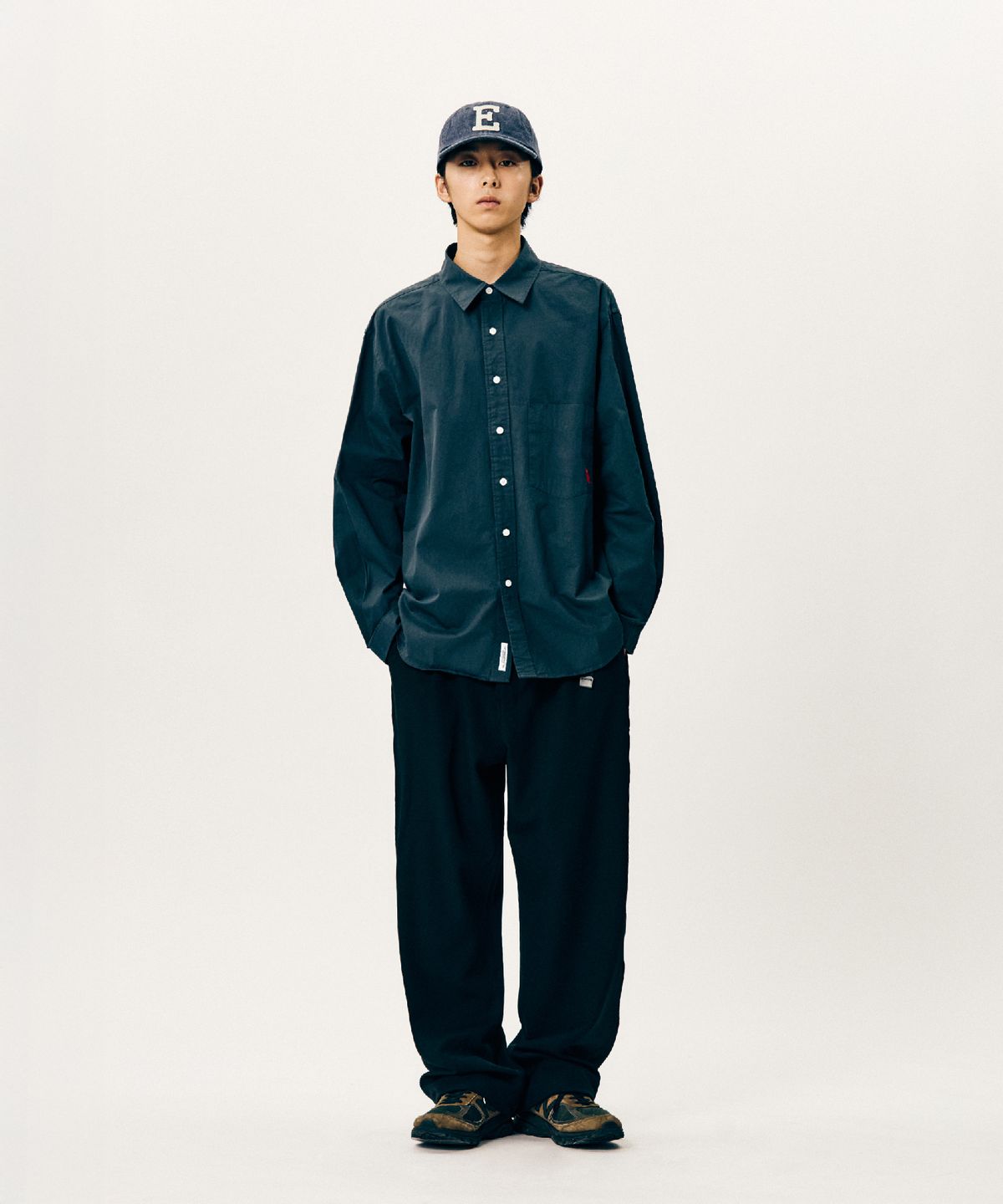 에스피오나지(ESPIONAGE) Cotton Over Shirt Navy