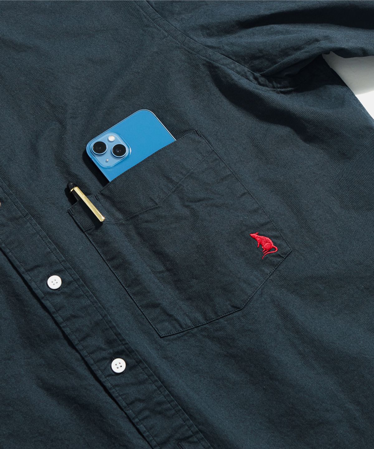 에스피오나지(ESPIONAGE) Cotton Over Shirt Navy