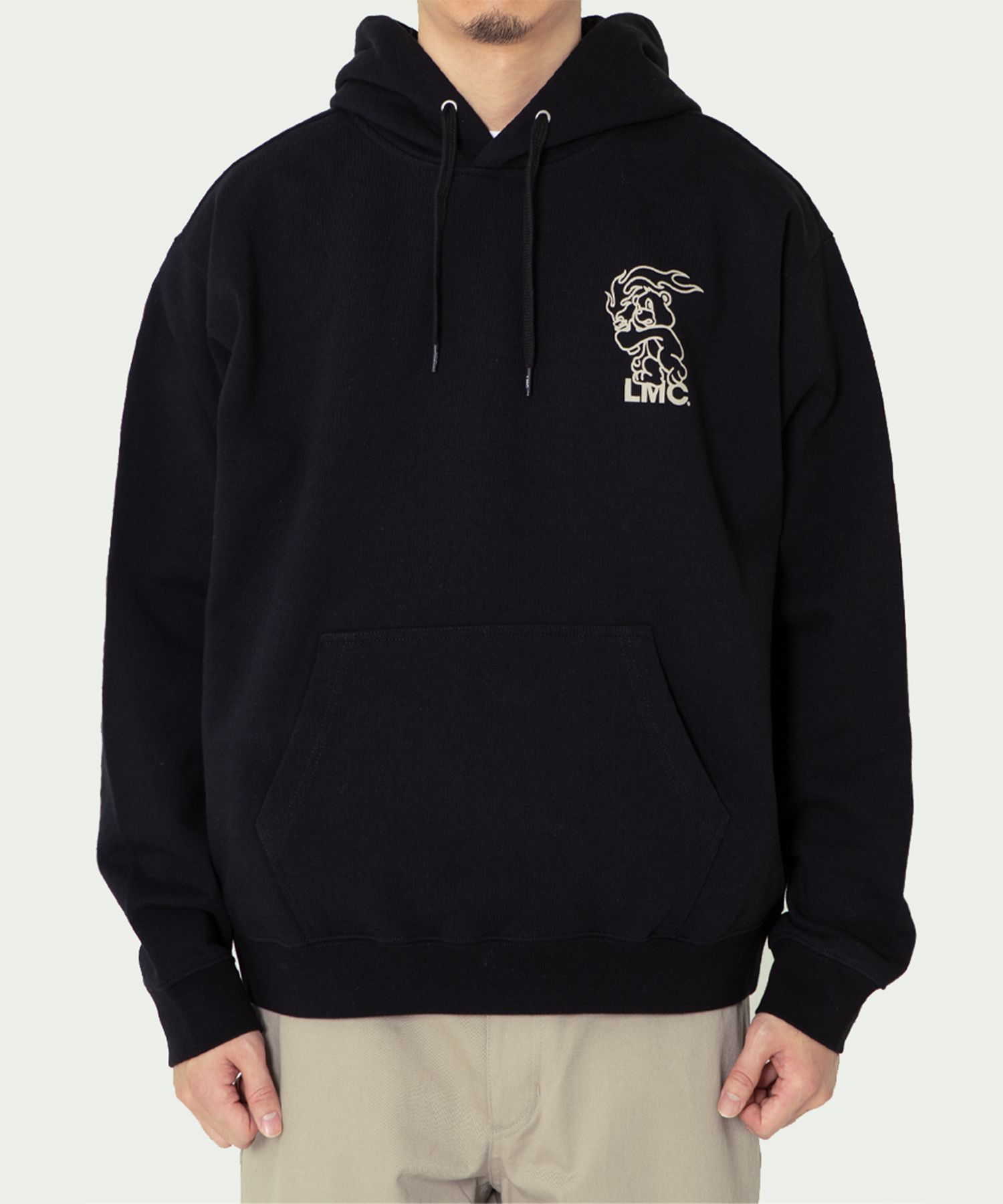 MUSINSA | LMC LMC FLAME BEAR HOODIE black