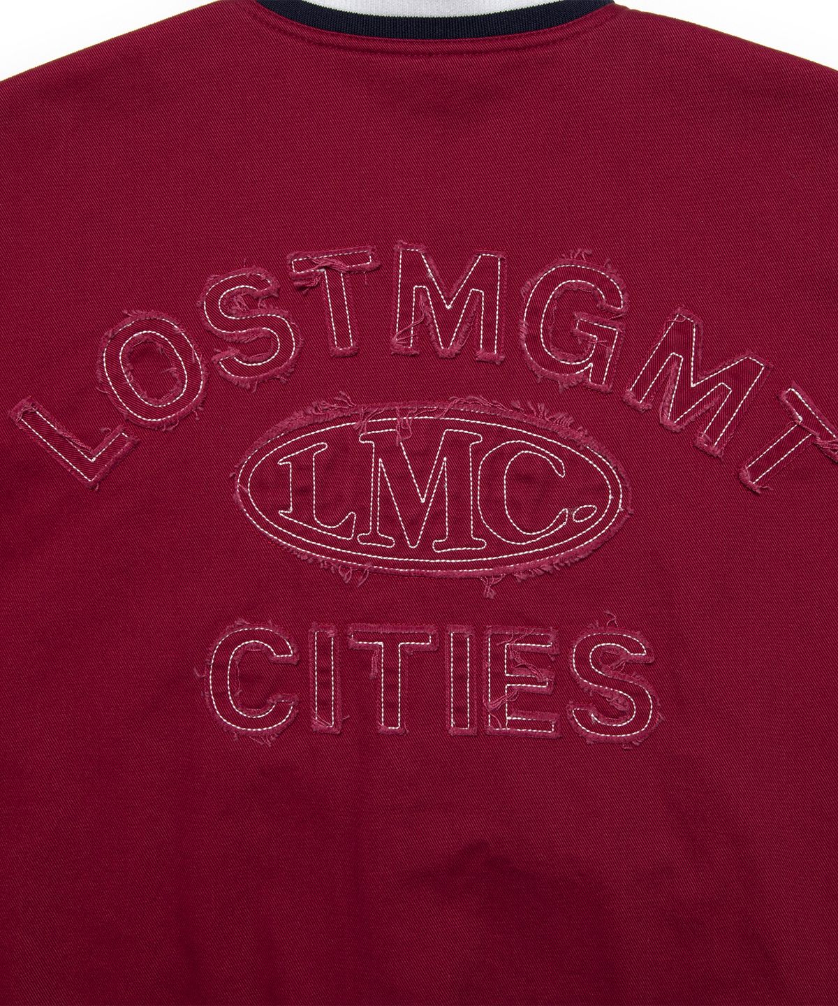 엘엠씨(LMC) LMC OVAL WASHED BASEBALL JACKET burgundy