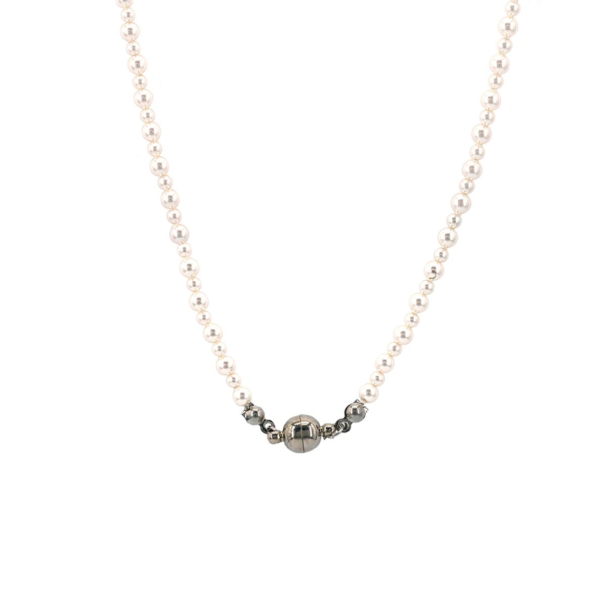 세라보니또(CERABONITO) [39cm] 원터치 자석 믹스 진주목걸이1 (3&4mm)
