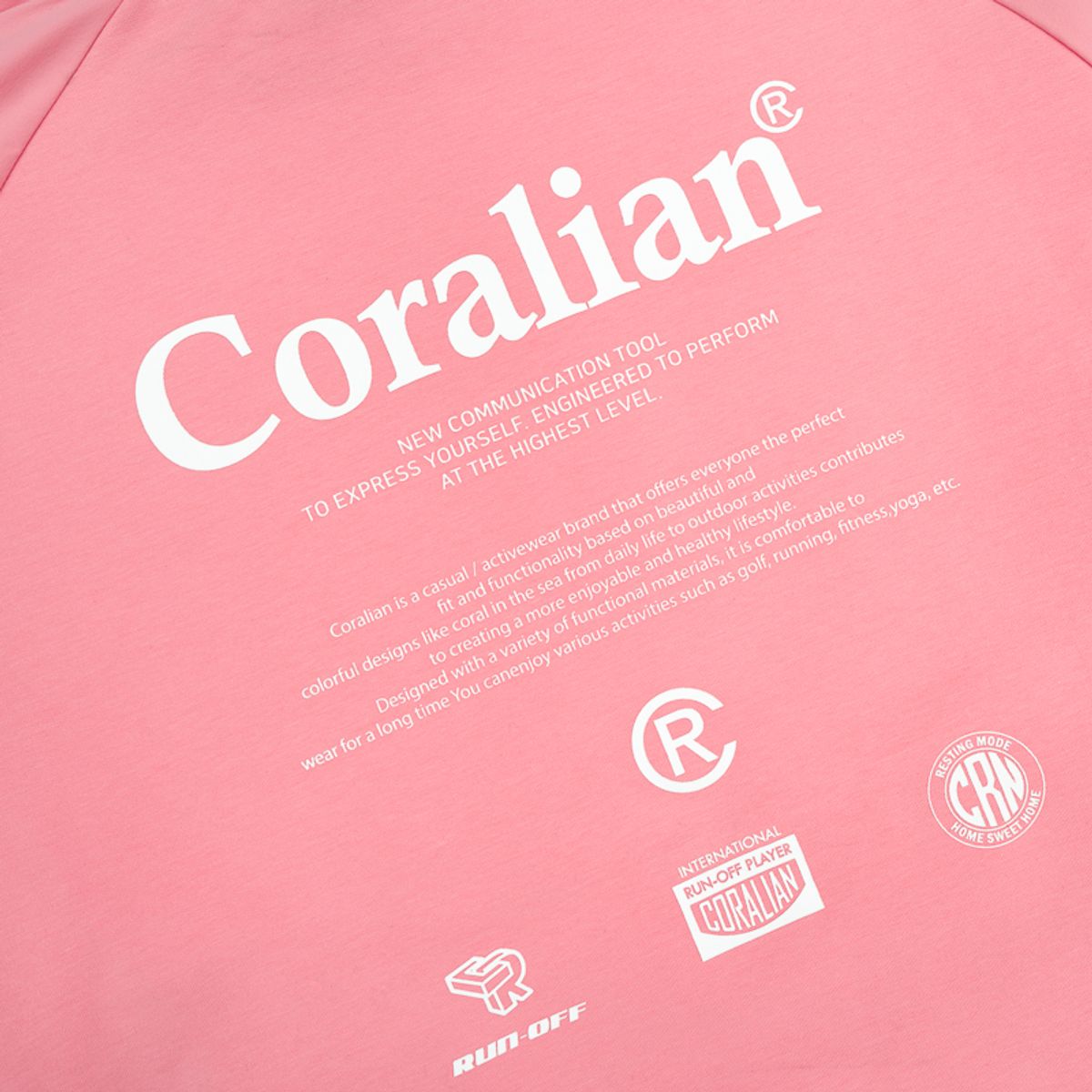코랄리안(CORALIAN) 웨어러블 절개 스웨트셔츠 핑크