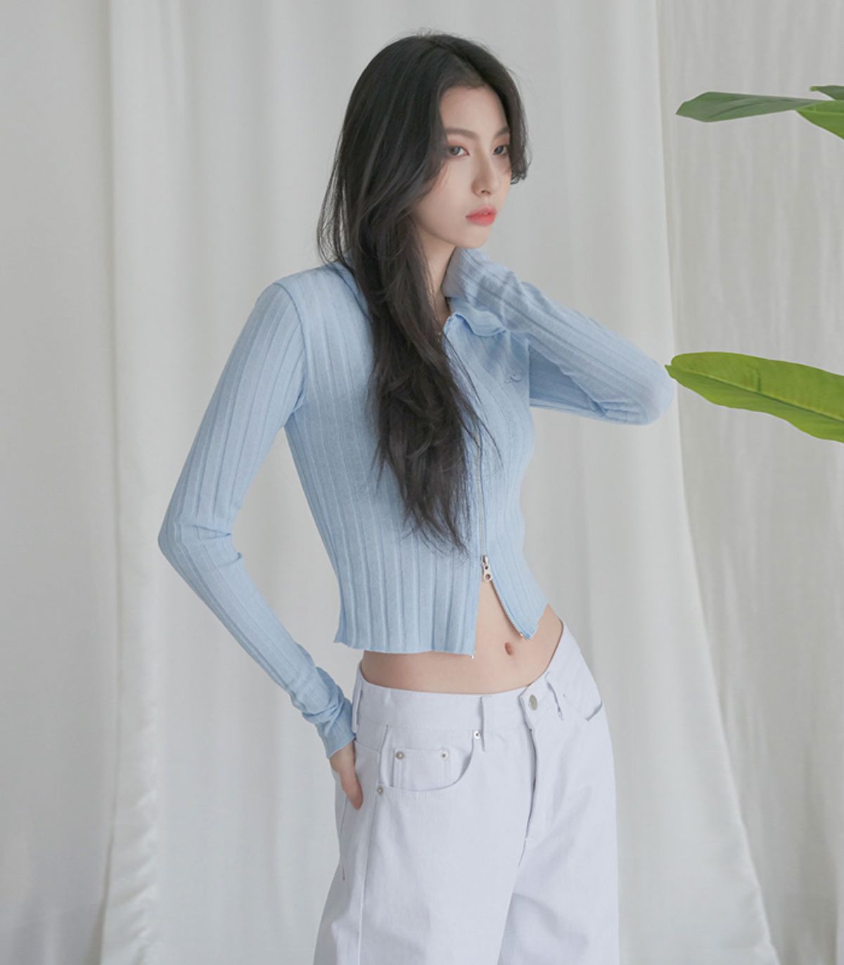 어반드레스(AVANDRESS) VIVID Collar Twoway Knit Zip-Up - 6COL