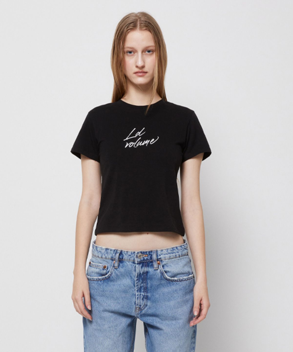 레이디 볼륨(LADY VOLUME) PAINTING PRINT T-SHIRT_BLACK
