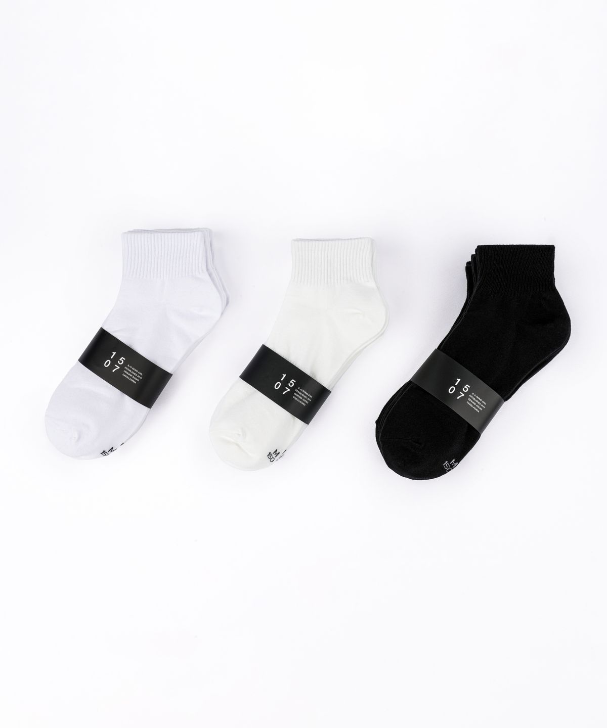 일오공칠(IL-O-GONG-CHIL) [10PACK] 1507 모노 트라우져 쇼트 삭스 _ 화이트/블랙/스노우화이트