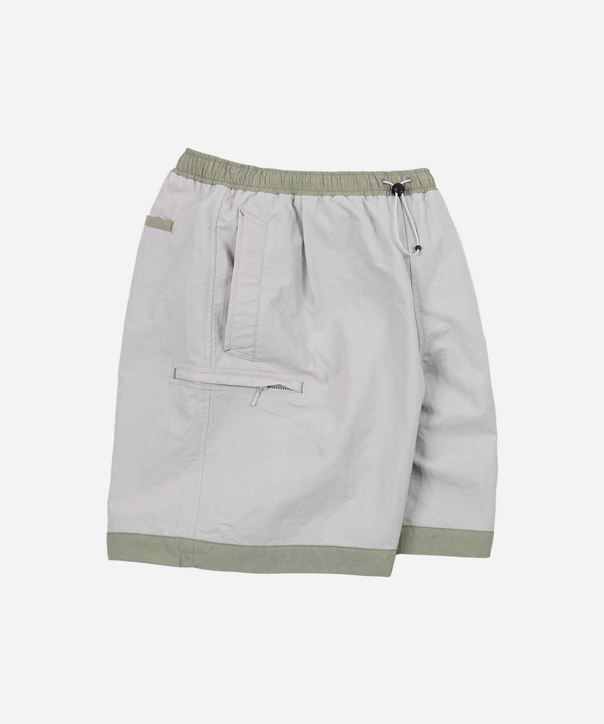 프리즘웍스(FRIZMWORKS) NYLON SET-UP TRACK SHORTS _ LIGHT GRAY