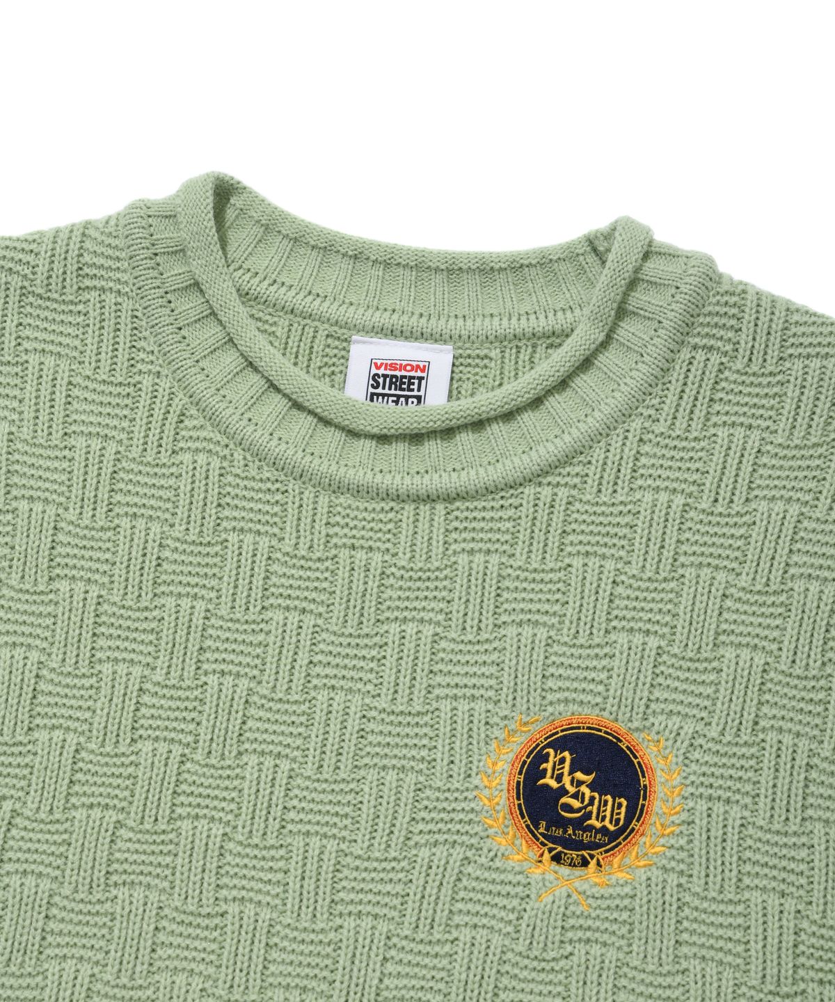 비전스트릿웨어(VISION STREETWEAR) VSW Emblem Knit Vest Apple Green