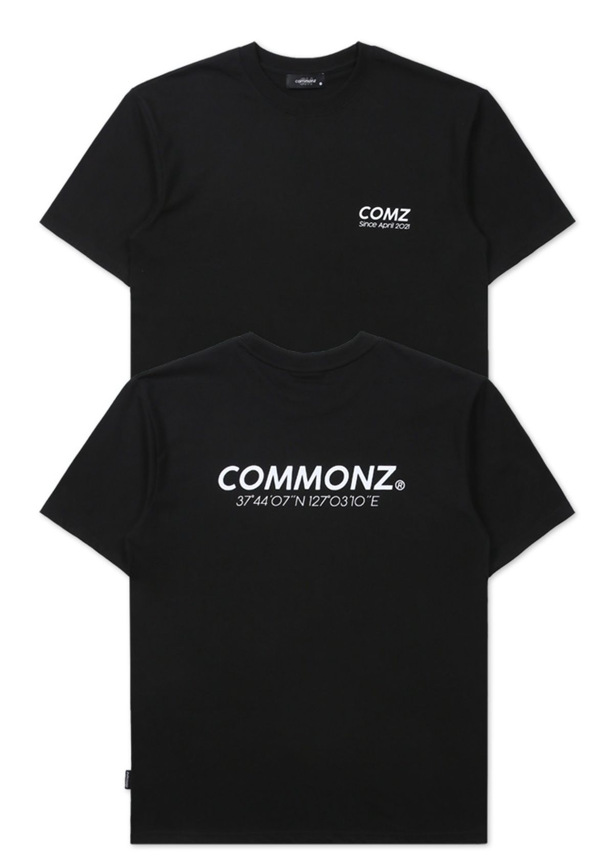 커먼즈(COMMONZ) 시그니처 로고 티셔츠_블랙