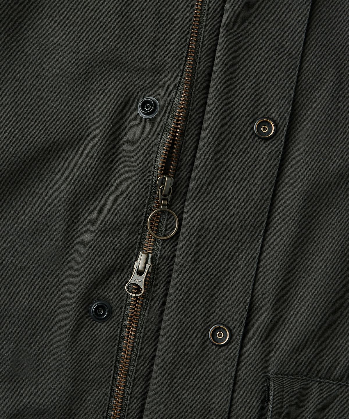 아웃스탠딩(OUTSTANDING) CORDUROY COLLAR SHORT JACKET_OLIVE GREEN