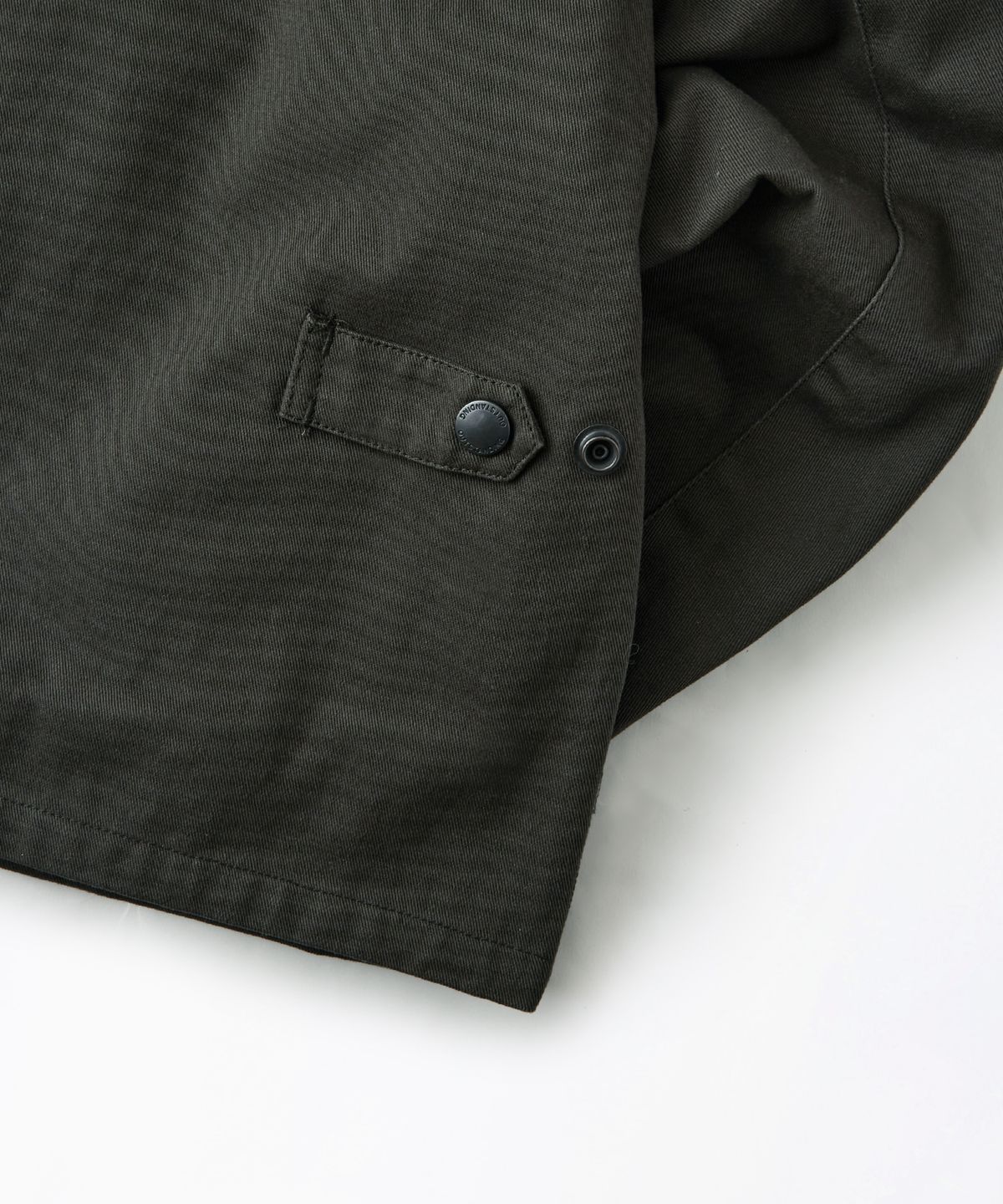 아웃스탠딩(OUTSTANDING) CORDUROY COLLAR SHORT JACKET_OLIVE GREEN